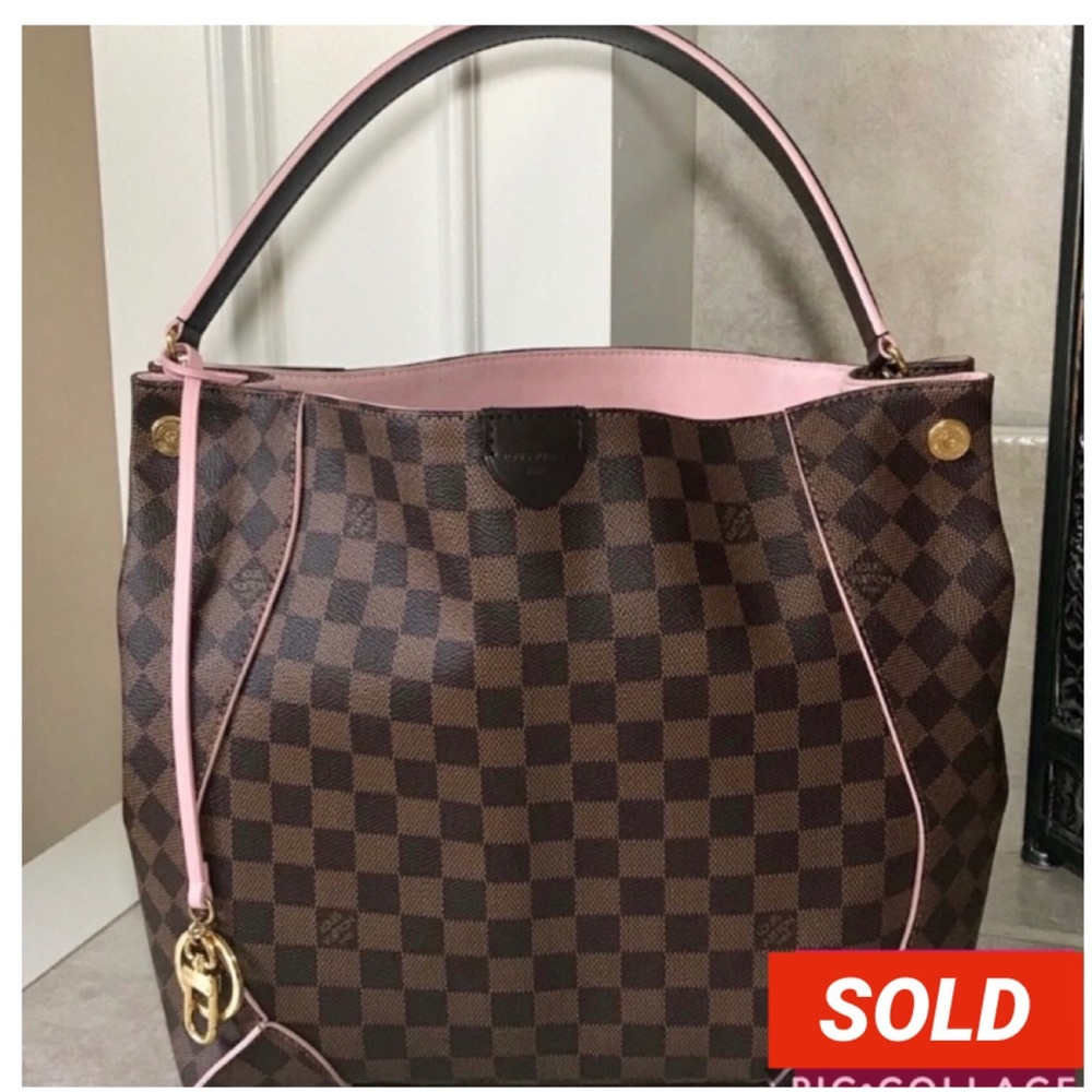 Louis Vuitton Caissa Hobo Damier Rose Ballerine